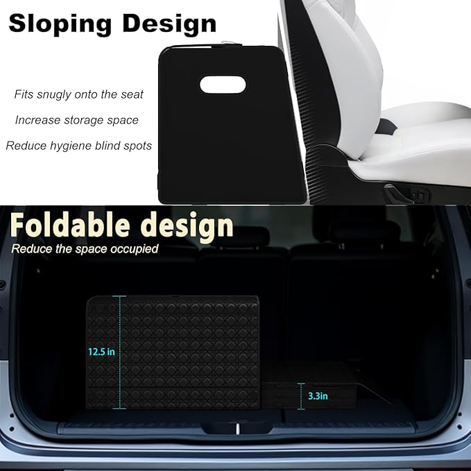 Trunk Organizers, Car Organizers, Storage Solutions, and Car Storage Organizers for SUVs, Sedans, Back Seats, and Luxury Vehicles with Lid, Leather, Small, Large (Black, L)