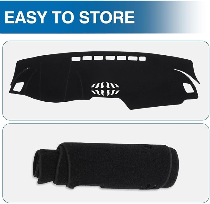 KUST Car Dash Cover for Honda Accord/Accord Sport 2018 2019 2020 2021 2022 (Without HUD) Dashboard Cover Polyester Non-Slip Center Console Dash Cover Interior Accessories for Accord No Glare Black