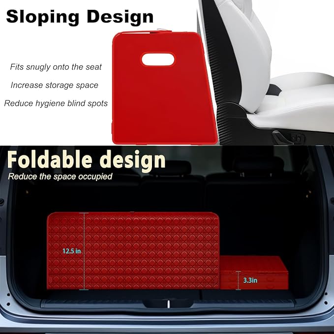 Trunk Organizers, Car Organizers, Storage Solutions, and Car Storage Organizers for SUVs, Sedans, Back Seats, and Luxury Vehicles with Lid, Leather, Small, Large (Red, XXL)