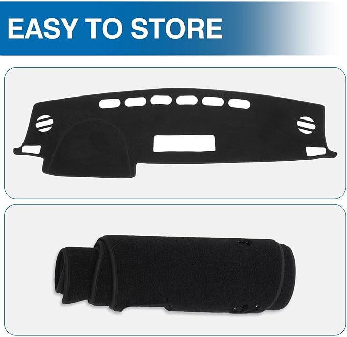 KUST Car Dash Cover Mat for Toyota RAV4 2013-2018 Left Hand Driving Non-Slip Center Console Dashboard Cover Interior for Toyota RAV4 Accessories Custom Fit Dash Mat Sunshade Windshield Glare Black