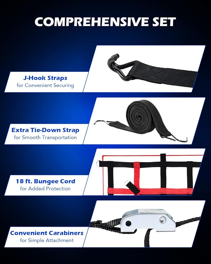 Orion Motor Tech Cargo Net for Pickup Truck Bed, 6'x4.8' Truck Bed Net for SUV ATV Oil Rig Cargo Rack, Heavy Duty Pickup Cargo Net Safety Mesh Net with S-Hook Straps Tie Down Strap Bungee Cord