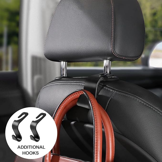 Car Storage Organizer 2 PCS,Car Backseat Organizer for Kids Durable Waterproof Oxford Fabric with Touchable Tablet Holder 8 Mesh Pockets and 2 Pockets for Snacks Toys,Car Travel Accessories