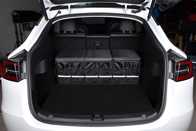 Collapsible Multi Compartment Car Trunk Organizer,SUV Trunk Organizer, suitable for Car Accessories Interior for Women and Men (JB-09)