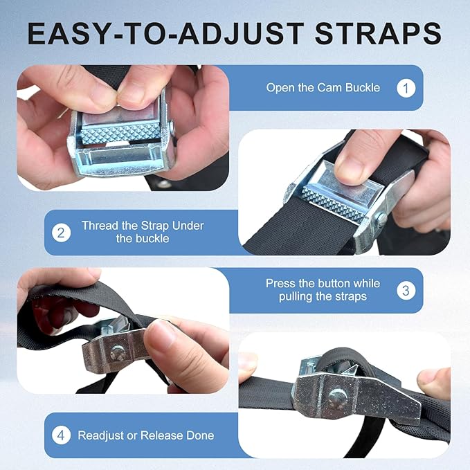 Cargo Net for Pickup Truck Bed, Heavy Duty 1100LBS Capacity, Adjustable Cam Buckles & S-Hooks, Thick Herringbone Nylon Mesh with Drawstring Storage Bag for Trailers and Trucks