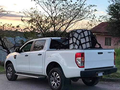 Surmountway Heavy Duty Cargo Net - 66" x 50", 1100LBS Capacity, Adjustable Cam Buckles & S-Hooks, Fits Pickup Truck & Trailer Beds