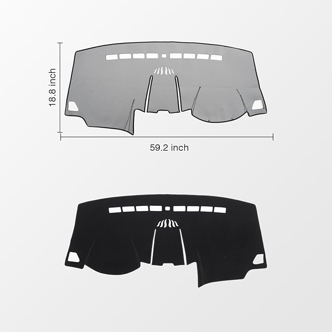 KUST Car Dash Cover Mat for Ford Edge 2015-2024 Left Hand Driving Non-Slip Center Console Dashboard Cover Interior Accessories for Ford Edge Custom Fit Dash Mat Sunshade Windshield No Glare Black