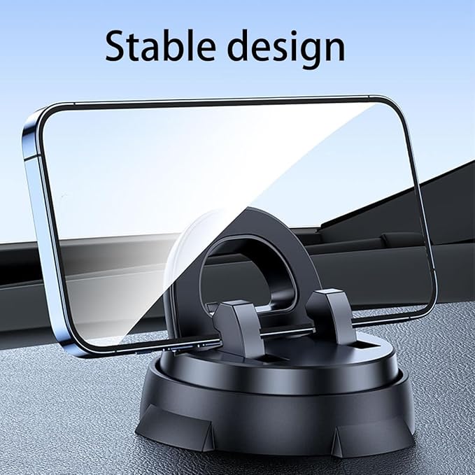 Phone Holder, Intelligent Suction Cup Multifunction Console with Navigation Phone Bracket, Car Dashboard Phone Mount, 360-Degree Rotatable Mobile Holder with Non-Slip Base (1PC)