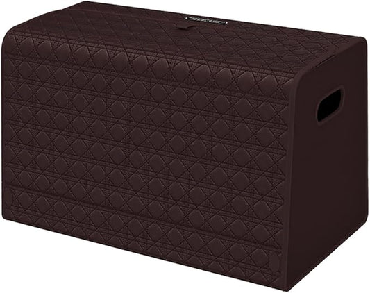 Aiuwo Trunk Organizer for Car,Car Trunk Organizer and Storage for SUV,Truck,MPV Collapsible Multi Compartment Extra Large capacity and Adjustable (Coffee Brown, Large)