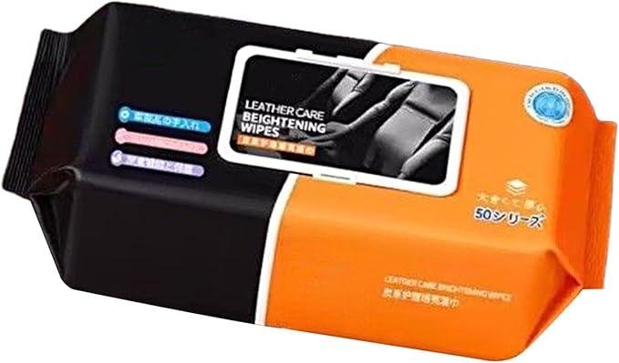Deep Leather Cleaner & Protection - Conditioner Care Kit | 50 Count Upholstery Conditioner | Cleansing Wipes | for Truck Seat Dashboard Console Upholstery Shoes Boots Bags Furniture