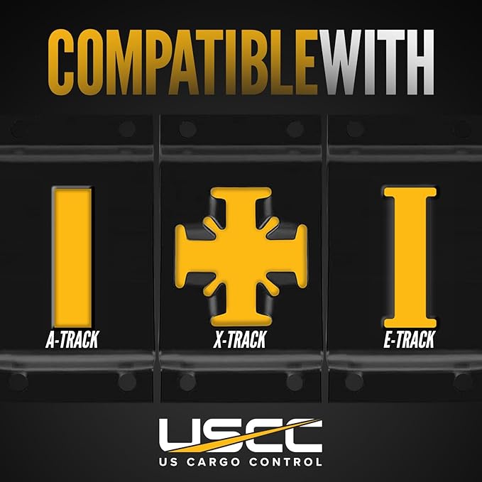 US Cargo Control E Track Cargo Net for Trailer 82" x 82", Adjustable Heavy Duty Cargo Net with Cambuckles for E-Track and X-Track Systems, 8" x 8" Holes, Use in Enclosed Trailers, Box Trucks, Garages