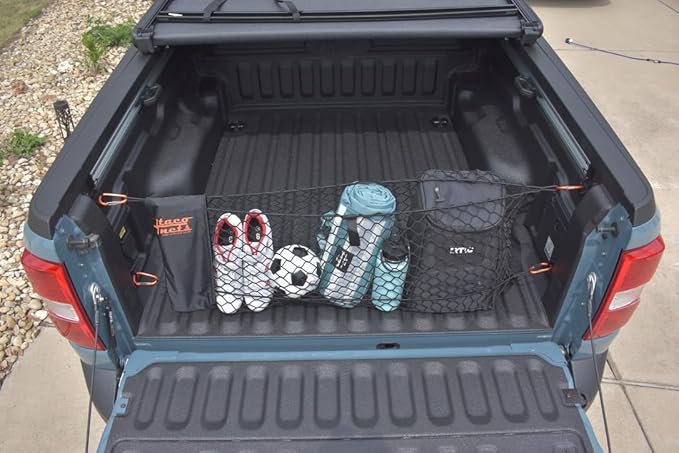 Envelope Cargo Net for Ford Maverick - Fits 2022-2025 - Upgraded 5mm Bungee - Integrated Storage Bag - Heavy Duty Carabiners - Designed in USA