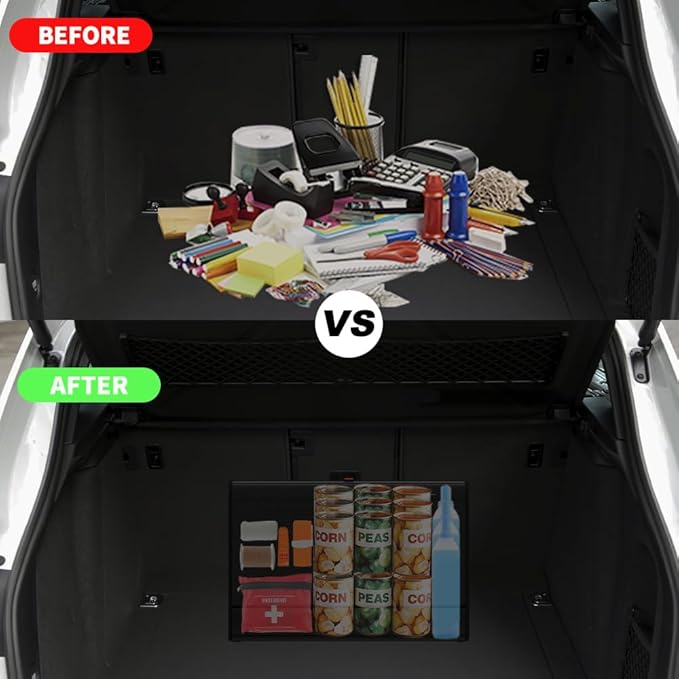Trunk Organizers, Car Organizers, Storage Solutions, and Car Storage Organizers for SUVs, Sedans, Back Seats, and Luxury Vehicles with Lid, Leather, Small, Large (Carbon Fiber, M)