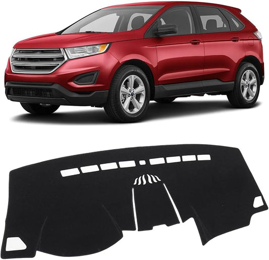 KUST Car Dash Cover Mat for Ford Edge 2015-2024 Left Hand Driving Non-Slip Center Console Dashboard Cover Interior Accessories for Ford Edge Custom Fit Dash Mat Sunshade Windshield No Glare Black