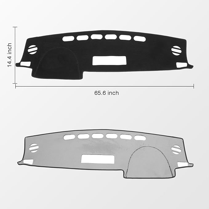 KUST Car Dash Cover Mat for Toyota RAV4 2013-2018 Left Hand Driving Non-Slip Center Console Dashboard Cover Interior for Toyota RAV4 Accessories Custom Fit Dash Mat Sunshade Windshield Glare Black