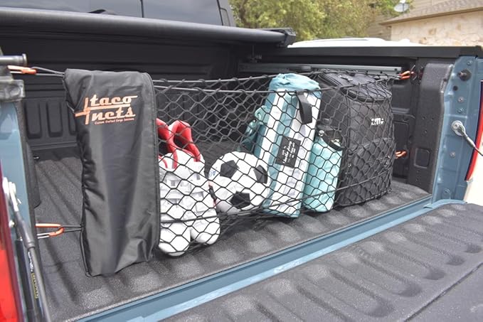 Envelope Cargo Net for Ford Maverick - Fits 2022-2025 - Upgraded 5mm Bungee - Integrated Storage Bag - Heavy Duty Carabiners - Designed in USA