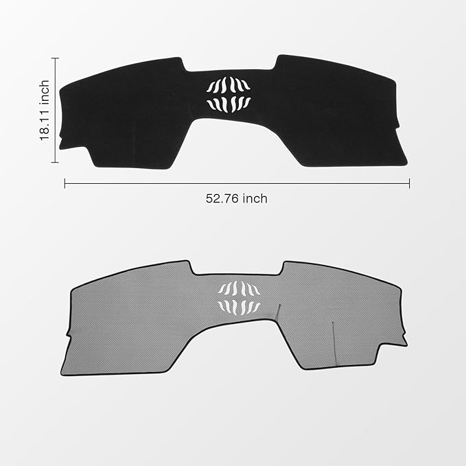 KUST Car Dash Cover for Mazda3 Hatchback, Sedan 2019-2024 2025 2026 (without HUD) Polyester Dashboard Cover Non-slip Center Console Dash Cover Interior Accessories for Mazda3 Custom Fit No Glare Black