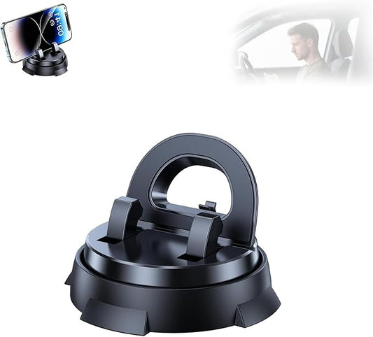 Phone Holder, Intelligent Suction Cup Multifunction Console with Navigation Phone Bracket, Car Dashboard Phone Mount, 360-Degree Rotatable Mobile Holder with Non-Slip Base (1PC)