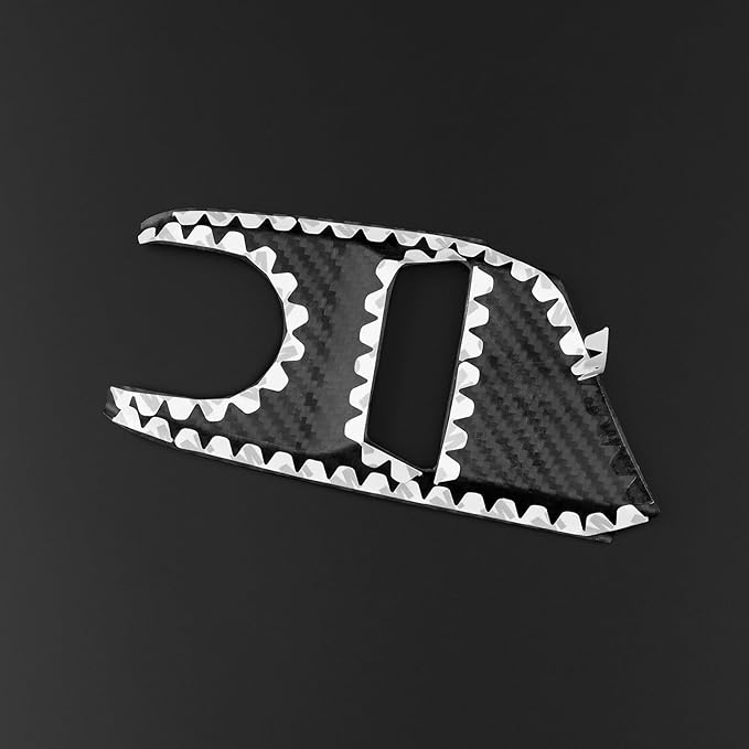 Carbon Fiber, Car Gear Shift Knob Button Panel Cover, for C8 Center Console Panel Cover Decoration for Chevrolet Corvette C8 2020 2021 2022 2023, Black