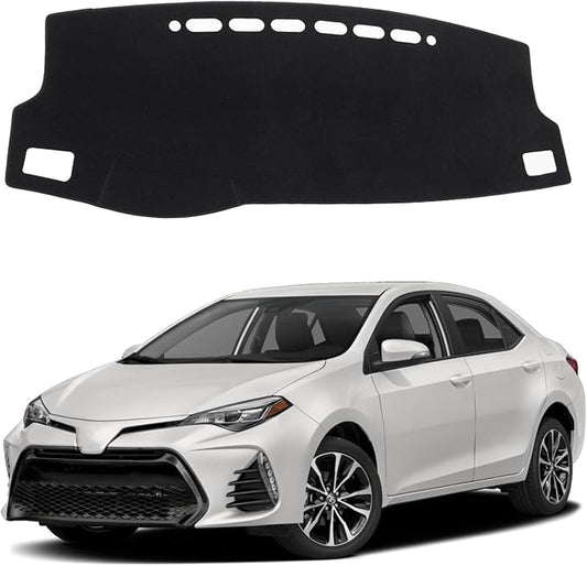 KUST Car Dash Cover for Toyota Corolla 2014-2017 2018 Left Hand Driving Dashboard Cover Non-Slip Center Console Dash Cover Interior Accessories for Corolla Custom Fit Dash Mat No Glare Black