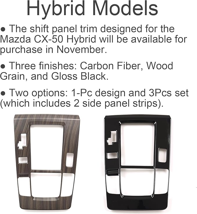 Wood Center Console Cover Trims Fit for Mazda CX50 Gas