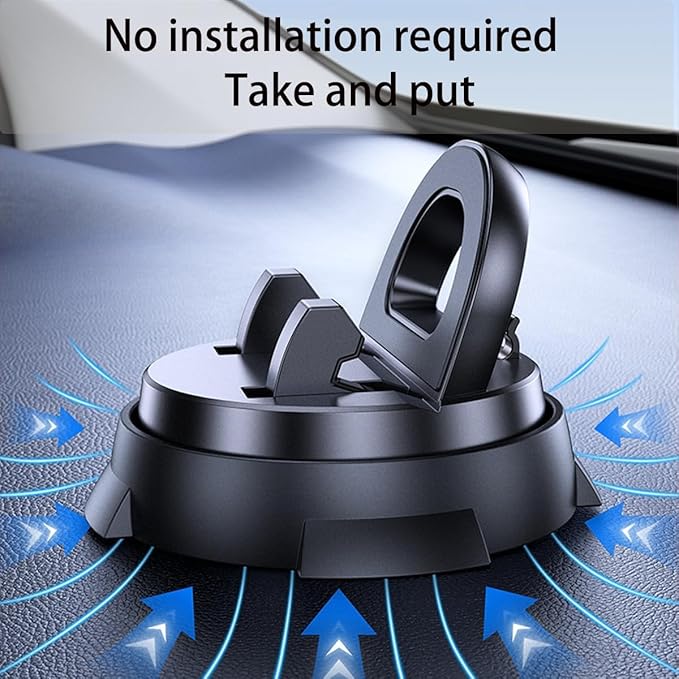 Phone Holder, Intelligent Suction Cup Multifunction Console with Navigation Phone Bracket, Car Dashboard Phone Mount, 360-Degree Rotatable Mobile Holder with Non-Slip Base (2PC)