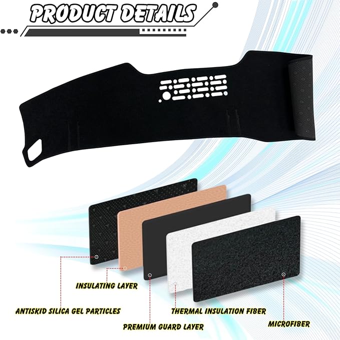 Non-Slip Dash Cover Dashboard Cover Mat Custom Fit Center Console Cover Sunshield Protector Pad Compatible with Kia K4 2025 2026 (Not for HUD) Accessories Pad (Black Trim)