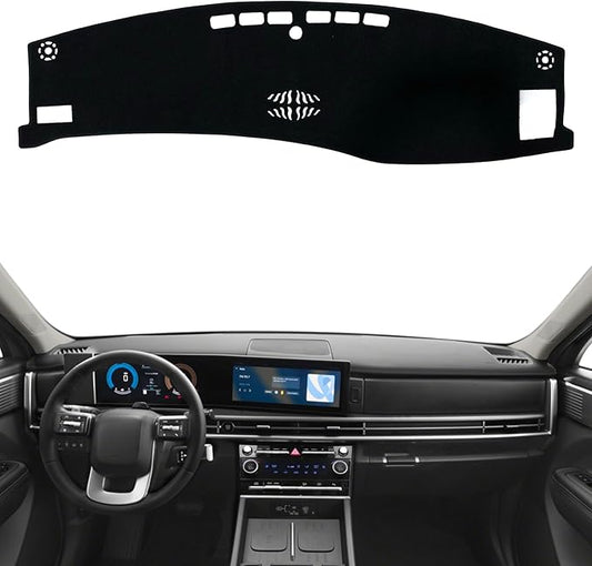 Non-Slip Dash Cover Dashboard Cover Mat Custom Fit Center Console Cover Sunshield Protector Pad Compatible with 2024 2025 Hyundai Santa Fe MX5 (Hyundai Santa Fe 2024-2025(Without HUD))