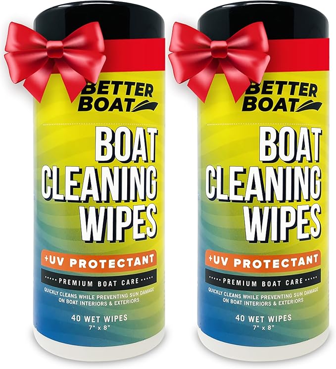 Boat Cleaner Wipes with UV Protection, Marine Vinyl Cleaner and Protectant, for Boat Seats, Car Leather, Dashboard, Console, Interior, and Exterior Cleaning Supplies