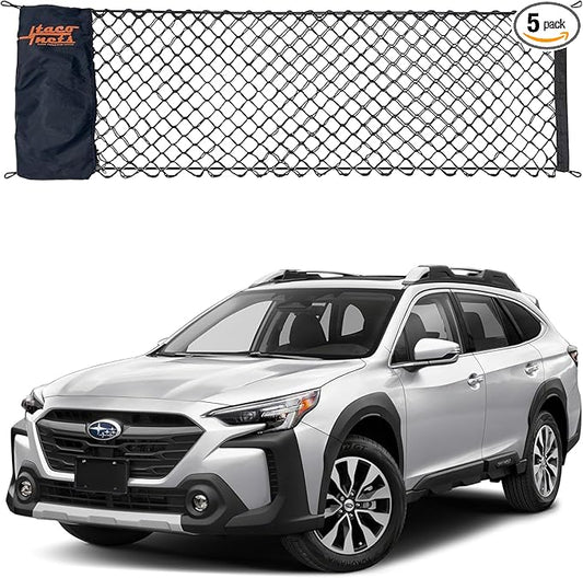 Envelope Cargo Net for Subaru Outback - Fits 2015-2025 - Upgraded 5mm Bungee - Integrated Storage Bag - Heavy Duty Hooks - Designed in USA