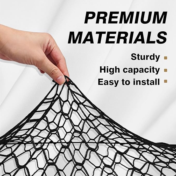 Muslogy Envelope Style Rear Trunk Mesh Cargo Net Compatible with 2025 Subaru Forester Base Premium Sport Limited Touring Accessories Stretchable Trunk Organizer Storage Luggage Net