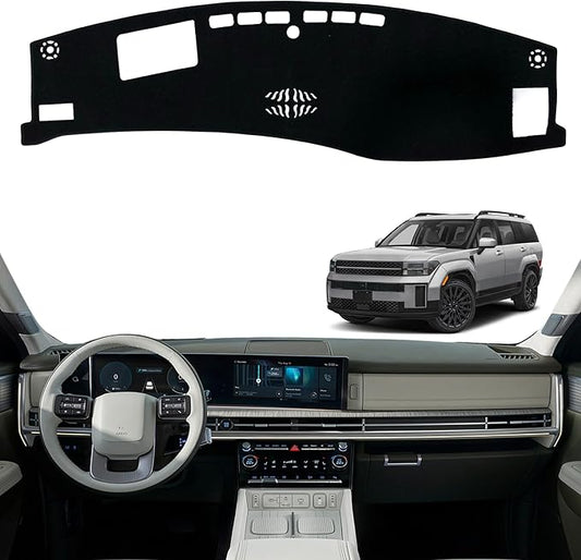 Non-Slip Dash Cover Dashboard Cover Mat Custom Fit Center Console Cover Sunshield Protector Pad Compatible with 2024 2025 Hyundai Santa Fe MX5 (Hyundai Santa Fe 2024-2025(with HUD))