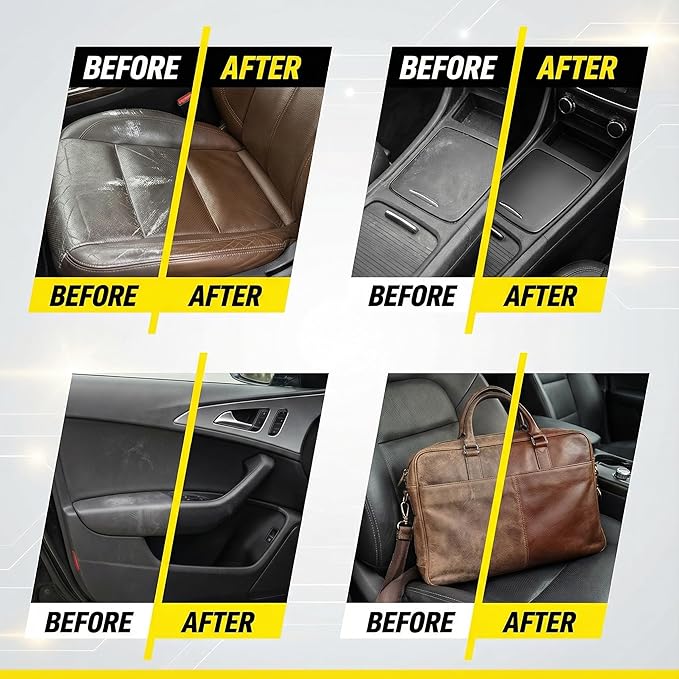 Car Interior Detailer Cleaner,UV Protection for Dashboard,Seat,Door Panel and Console,Safe on Leather,Vinyl and Plastic,Restore Color And Rejuvenate,Easy To Shine,Press Then Wipe Conditioner