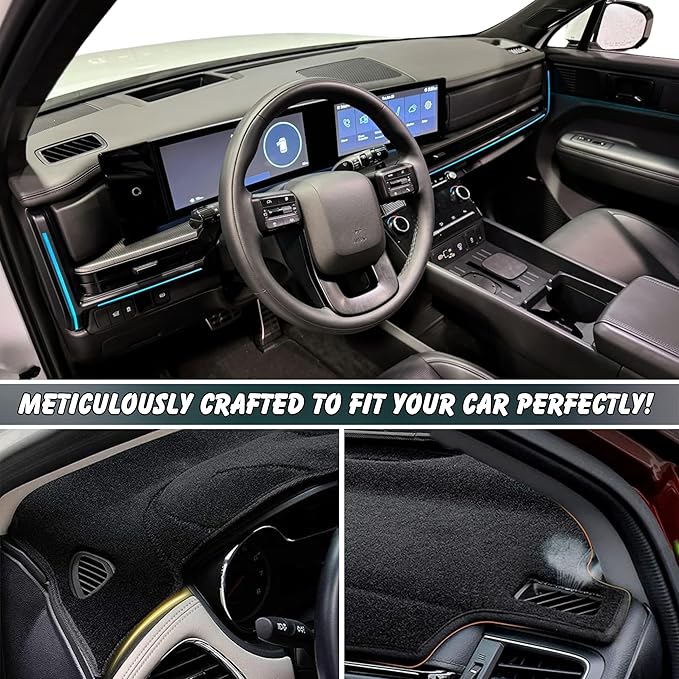 Non-Slip Dash Cover Dashboard Cover Mat Custom Fit Center Console Cover Sunshield Protector Pad Compatible with 2024 2025 Hyundai Santa Fe MX5 (Hyundai Santa Fe 2024-2025(with HUD))