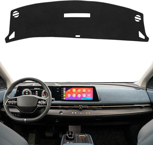 Non-Slip Dash Cover Dashboard Cover Mat Custom Fit Center Console Cover Sunshield Protector Pad Compatible with Nissan Ariya 2023 2024 2025 Accessories Pad (（Without HUD）)