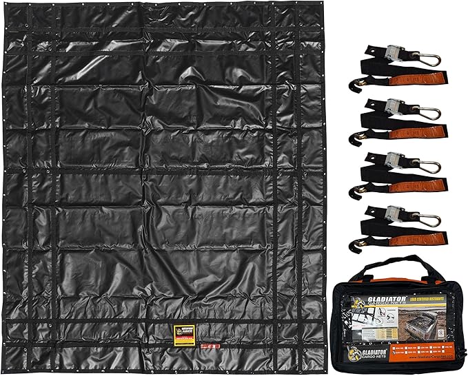 Waterproof Gladiator Cargo Net- Heavy Duty Truck Cargo Net Tarp (LGW-100) Medium: 8.75' x 10'