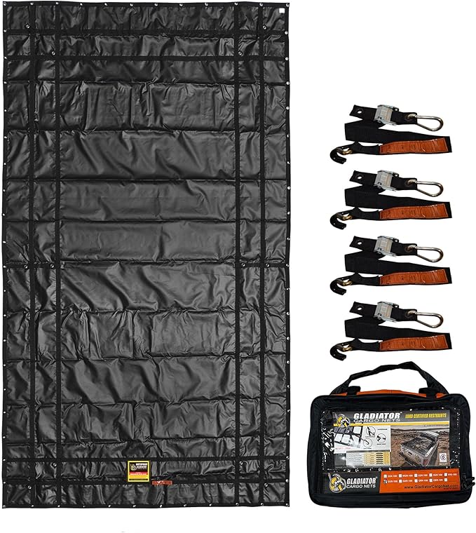 Waterproof Gladiator Cargo Net - Heavy Duty Truck Tarp (7.3' x 13.3' (for 6x12 ft Trailers))