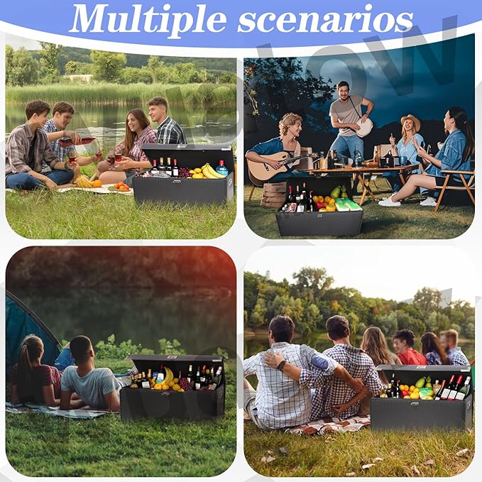 Trunk Organizer for SUV,Car Trunk Organizer with Lid,New Car Essentials,Multi-Functional,Foldable Cargo Trunk Storage Box-Black-XL